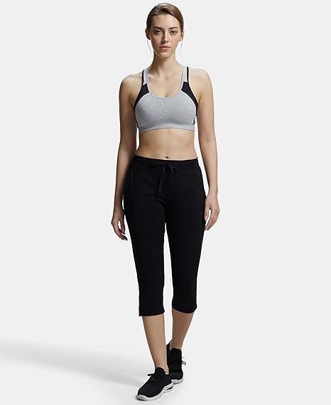 Jockey 1380 Women’s Wirefree Padded Cotton Active Bra – Racerback with Stay Fresh Comfort